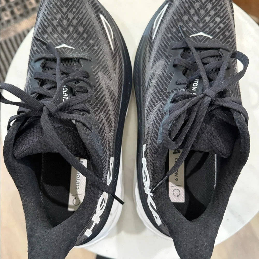 Hoka Black and White Women's Running Shoes Size 8